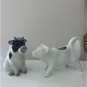 Cow Ceramic Creamers x2